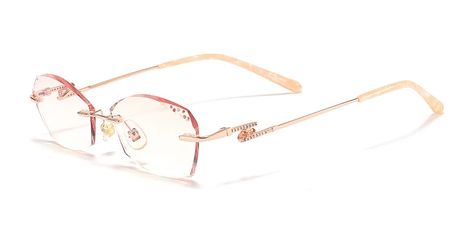 Joyce Rose Gold Cat Eye Sunglasses | CliCliMe.com Eyeglass Jewelry, Round Face Sunglasses, Rose Gold Sunglasses, Rimless Frames, Eyeglass Lenses, Round Eyeglasses, Women Rising, Men Eyeglasses, Glasses Online