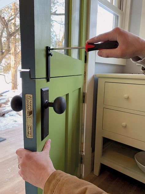 Dutch Door Interior Diy, Making A Dutch Door, Dutch Door Deadbolt, Playhouse Dutch Door, Split Doors Dutch, Buy My House, Router Bit Set, Pocket Screws, Mortise Lock