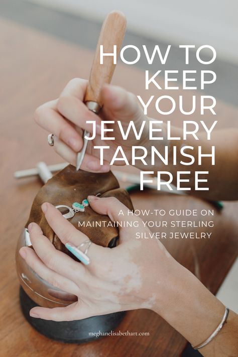 A how-to guide on maintaining your sterling silver jewelry - the easy way. Find tips on how to prevent tarnish, maintain the color of your turquoise, remove tarnish, and return the shine of your jewelry here. No Tarnish Jewelry, Natural Silver Cleaner, Turquoise Jewelry Diy, Shine Costume, Cleaning Tarnished Silver, Wedding Shoes Block Heel, Homemade Jewelry Cleaner, Cleaning Silver, Tarnished Silver Jewelry