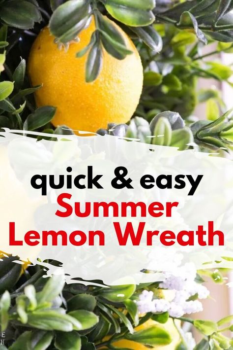 Lemon Porch Decor Ideas, Lemon Front Porch Decor, Lemon Wreath Ideas, Lemon Porch Decor, Lemon Wreaths For Front Door, Lemon Wreath Diy, Diy Outdoor Candles, Lemon Diy, Garden Globes