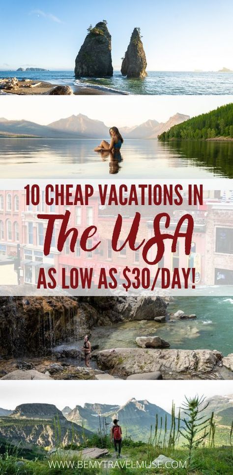 The Top 10 Cheap Vacations in the US Cheap Vacations, Vacations In The Us, Road Trip Places, Cheap Places To Travel, Vacation Locations, Cheap Vacation, Vacation Usa, Dream Travel Destinations, On The Road Again