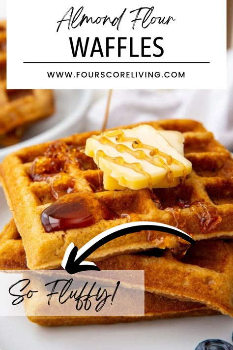 Almond Meal Waffles, Waffle With Almond Flour, Almond Flour Waffle Recipe Easy, Almond Flour Pumpkin Waffles, Almond Flower Waffles, Almond Flour Banana Waffles, Low Carb Waffles Almond Flour, Almond Waffle Recipe, Almond Flour Protein Waffles