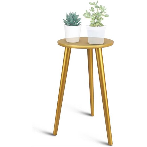 Small Round Side Table, Mid Century Plant Stand, Mid Century Plants, Indoor Plant Stand, Century Plant, Tall Plant, Glassware Kitchen, Plant Table, Plant Stand Indoor