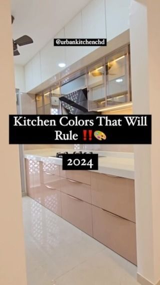 Kitchen Wardrobe Colour Combination, Modern Kitchen Colour Combination, Decorating A Small Kitchen, Semi Modular Kitchen Design, Small Kitchen Interior Design, Tv Unit Design Modern Living Luxury, Small Kitchen Interior, Modern Kitchen Colours, Tv Unit Design Modern Living