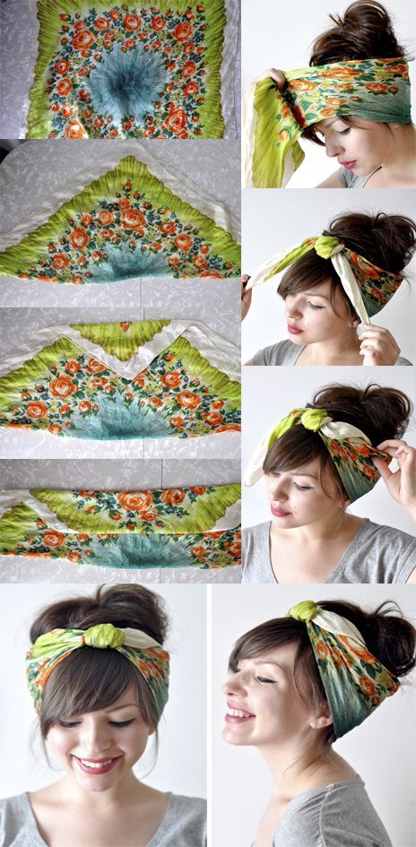 How To Wear Headbands, Head Scarfs, Skirt Diy, Bandana Hairstyles, Pretty Designs, How To Wear Scarves, Hair Dos, Scarf Hairstyles, Scarfs