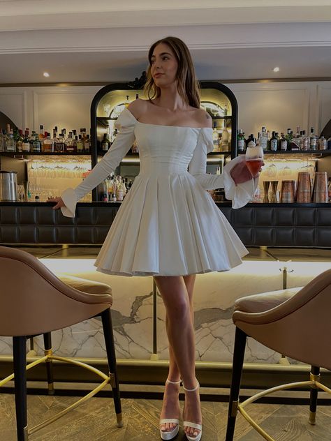 Galia Lahav mini dress | long sleeve short wedding dress Modern Short Wedding Dress Classy, Short Wedding Dress Sleeves, Short White Wedding Dress With Sleeves, Short Wedding Dress After Party, Short Wedding Dress Long Sleeves, Wedding Dress Short Long, Short Long Sleeve Wedding Dress, Bridal Reception Dress Short, Party Wedding Dress Short