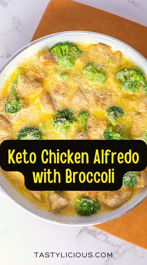 Keto Chicken Alfredo with Broccoli | Keto Chicken Broccoli Alfredo | keto chicken alfredo recipe | Keto Chicken Recipes | Easy Keto Chicken Recipes | fall recipes dinner | healthy lunch ideas | dinner ideas | breakfast ideas | easy healthy dinner recipes Quick Chicken Alfredo, Chicken Alfredo With Spaghetti Squash, Keto Chicken Alfredo With Broccoli, Chicken Alfredo With Broccoli, Keto Chicken Alfredo, Alfredo With Broccoli, Diet Bread, Keto Casseroles, Chicken Broccoli Alfredo