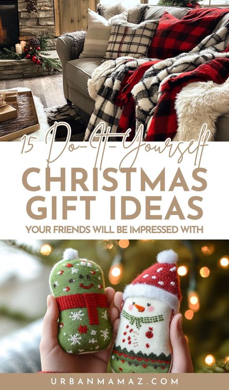 Looking for last minute DIY Christmas gift ideas everyone will love? Check out this list of 15 do it yourself Christmas gift ideas your friends will be impressed with! Christmas Gift Ideas For Sister Diy, Best Friend Gifts Ideas Diy, Christmas Gift Ideas For Everyone, Easy Presents For Friends, Home Made Gift For Best Friend, Last Minute Diy Gifts For Friends, Christmas Crafts For Girlfriend, Self Made Christmas Gifts, Diy Christmas Gifts Handmade