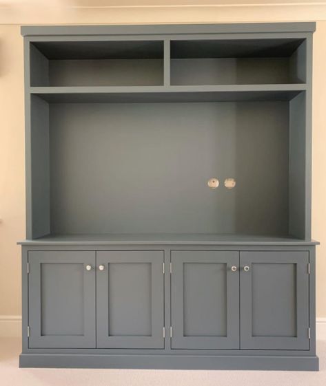 Modern Bookcase With Cabinet TV Unit Bespoke Affordable MDF - Etsy UK Alcove Tv Unit, Living Room Built In Units, Bookcase With Cabinet, Living Room Tv Cabinet Designs, Built In Tv Wall Unit, Living Room Cupboards, Alcove Cabinets, Alcove Cupboards, Navy Living Rooms