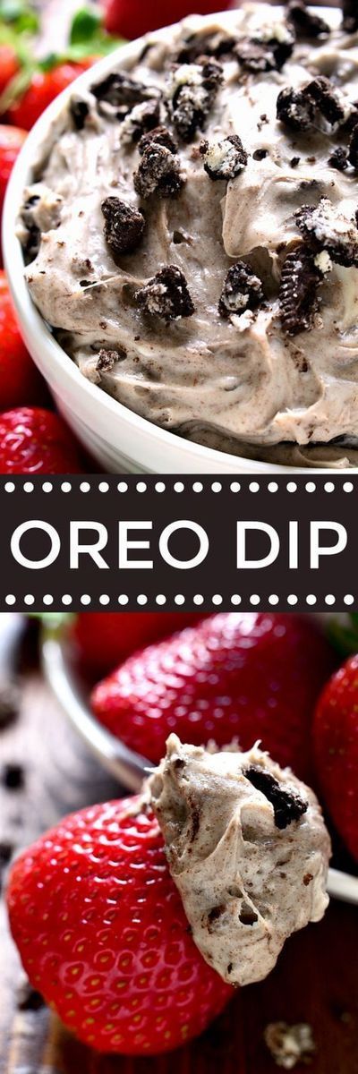 Dec 13, 2020 - Oreo Dip is loaded with the delicious flavors of cookies & cream and perfect for dipping strawberries, cookies, or any of your favorite dippers! Dipping Strawberries, Strawberries Cookies, Oreo Dip, Dessert Parfait, Cheesecake Dip, Sweet Dips, Taco Dip, Brownie Desserts, Oreo Recipes