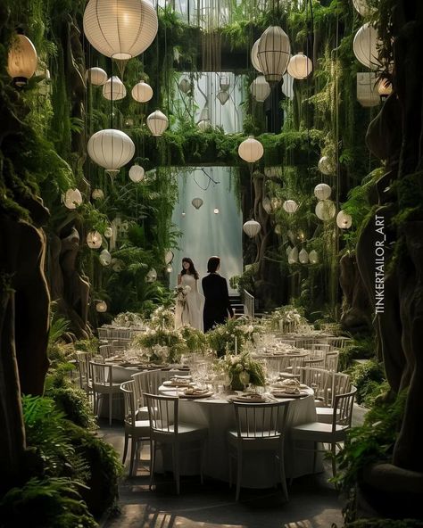 Fantasy Inspired Wedding, Japanese Inspired Wedding, Faerie Wedding, Forest Wedding Reception, Elvish Wedding, Glass House Wedding, Fairy Woodland, Stars Wedding, Marriage Ideas