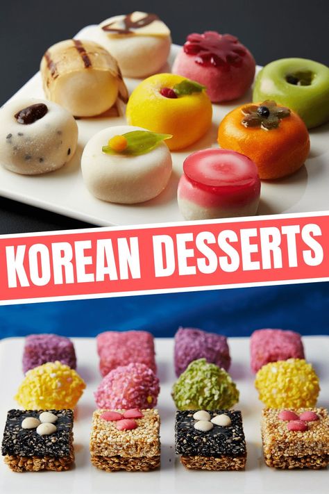 Fun Simple Recipes, Korean Desserts Recipes, Korean Pastry Recipes, Korean Dessert Recipes, Korean Pastries, Korean Baking, Korea Recipes, Korean Dessert Cafe, Korean Sweets