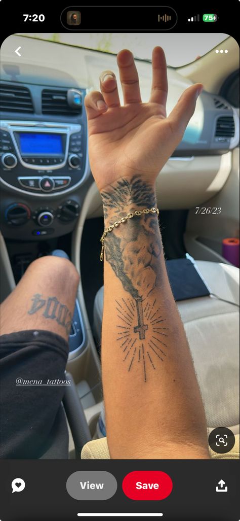 Tattoos For Guys Forearm, Herren Hand Tattoos, Arm Tattoos For Guys Forearm, Tattoo Ideas Males, Half Sleeve Tattoos Forearm, Black Men Tattoos, Men Tattoos Arm, Biblical Tattoos, Tattoos Arm Sleeve