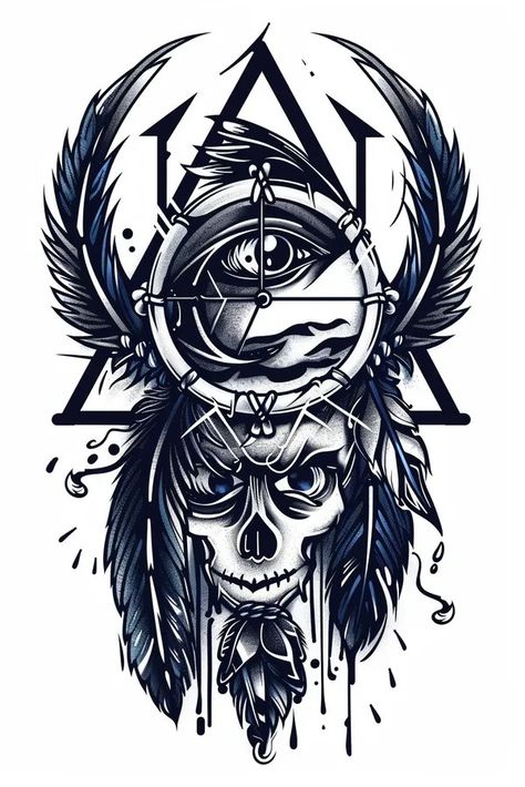 Tattoo idea: tattoo sketch symbolic Dream catcher with feathers. in Men Dream Catcher Tattoo, Dream Catcher Hand Tattoo, Symmetrical Tattoo, Health Tattoo, Dream Catcher Tattoo, New Tattoo Designs, Traditional Japanese Tattoos, Top Tattoos, Music Tattoos