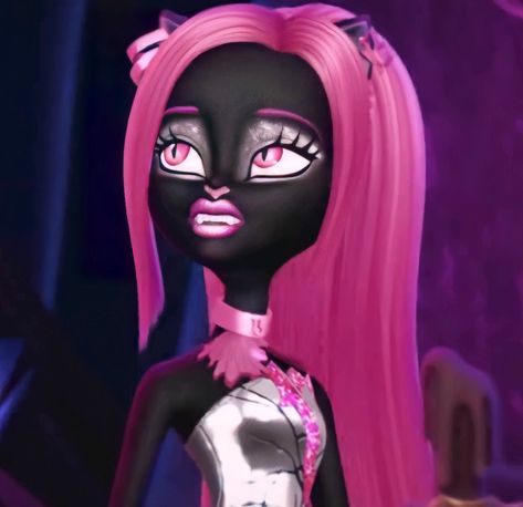 Catty Noir Icon, Catty Noir Monster High, Monster High Boo York, Characters With Pink Hair, Monster High Makeup, Monster High Pfp, Boo York, High Wallpaper, High Pfp