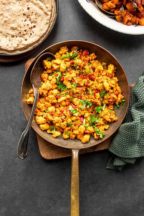 Easy Paneer Bhurji recipe- Sandhya's Kitchen Paneer Burji, Paneer Bhurji Recipe, Bhurji Recipe, Paneer Bhurji, North Indian Recipes, Popular Side Dishes, Paneer Recipes, Indian Spices, Garam Masala