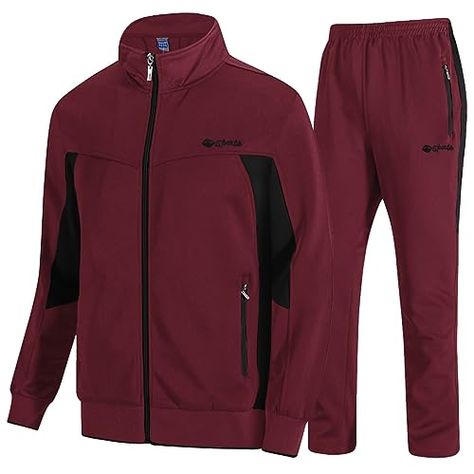 Limited-time deal: TBMPOY Men's Tracksuits Sweatsuits for Men Sweat Track Suits 2 Piece Casual Athletic Jogging Warm Up Full Zip Sets