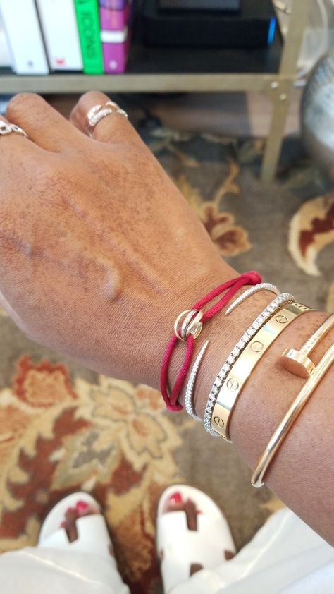 Cartier JUC, Love and Trinity bracelets Cartier Trinity Bracelet Stack, Cartier Stacked Bracelets, Cartier Love Bracelet Stack, Cartier Stack, Cartier Jewelry Bracelets, Cartier Bracelet Stack, Trinity Cartier, Cartier Trinity Bracelet, Lagos Bracelet