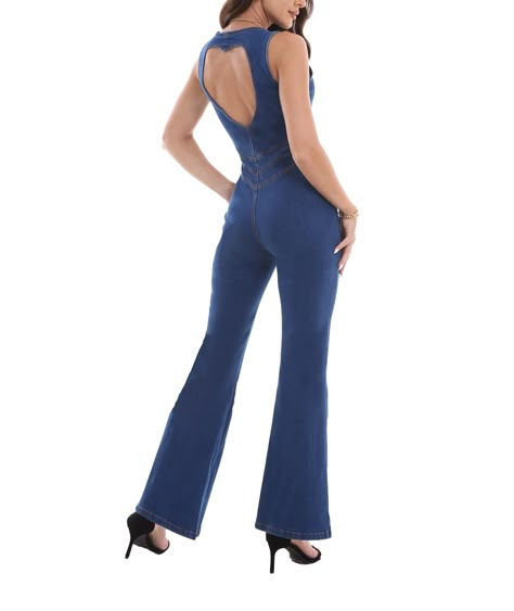 PRICES MAY VARY. ★☆Material Type☆★Polyester+Cotton.Washed Denim.High Qualified,Soft,Comfy,Stretchy to Wear ★☆Features☆★ Slim Fit Denim Jumpsuits,Sexy Zipper Up,Sleeveless,High Waist,Wide Leg Flare Jean Pants,Backless,Heart Hollow Out,Full Length,Long One Piece Jumpsuit Suit,Stretchy Fit ★☆Occasions☆★ Y2K and Fashion Jumpsuits Suit for Clubwear,Casual,Cocktail,Night out,School,Beach,Streetwear,Work,Outdoors,Holiday,Date,Party,Evening.Season for Spring,Summer,Fall and Winter. ★☆Washing☆★ Machine W Fitted Denim Jumpsuit, 80s Cowgirl, Jean Jumpsuit, Jean Romper, Corset Mini Dress, Disco Outfit, Sleeveless Jumpsuits, Jumpsuit Fashion, Denim Jumpsuit