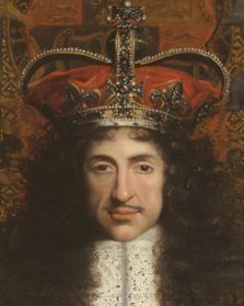 King Charles II ♚ Born on May 29th, 1630 at St. James Palace, London England. Charles Ii Of England, House Of Stuart, English Monarchs, Big Crown, Royal Collection Trust, Royal Portraits, Charles Ii, Hair Portrait, English Royalty