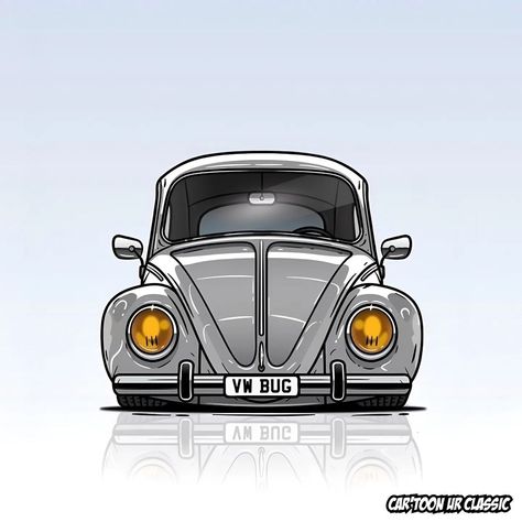 Vw Tattoo, Beetle Drawing, Porsche Wheels, Vw Ideas, Vw Type 3, Vw Art, Vw Classic, The Beetle, Volkswagen Bug