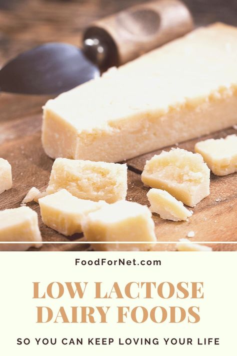 Being lactose intolerant doesn't mean that you need to cut out dairy entirely. These foods are all low enough in lactose that you can enjoy them occasionally. #cheese #lactose Lactose Free Foods List, Low Lactose Cheese, Lactose Intolerant Recipes, Lactose Free Cream Cheese, Cut Out Dairy, Dairy Foods, Alpha Gal, Dairy Intolerance, Keep Loving