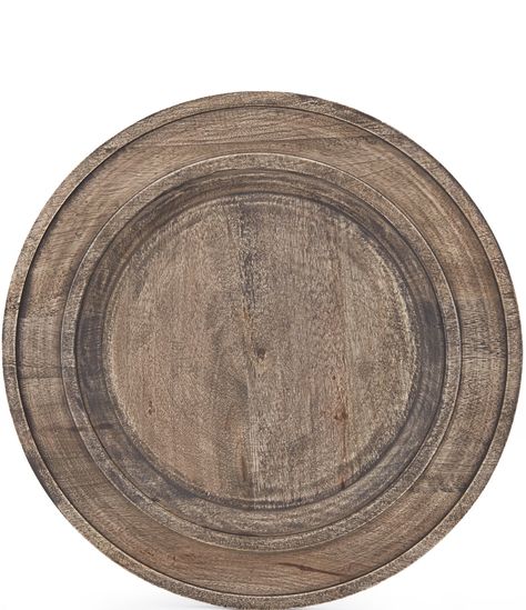 Shop for Southern Living Rustic Mango Wood Charger Plate at Dillard's. Visit Dillard's to find clothing, accessories, shoes, cosmetics & more. The Style of Your Life. Plate Chargers Ideas Place Settings, Plate Chargers Ideas, Wood Dining Table Decor, Wooden Charger Plates, Dinnerware Glassware, Wood Plate Chargers, Wooden Chargers, Thanksgiving Dining, Plate Chargers