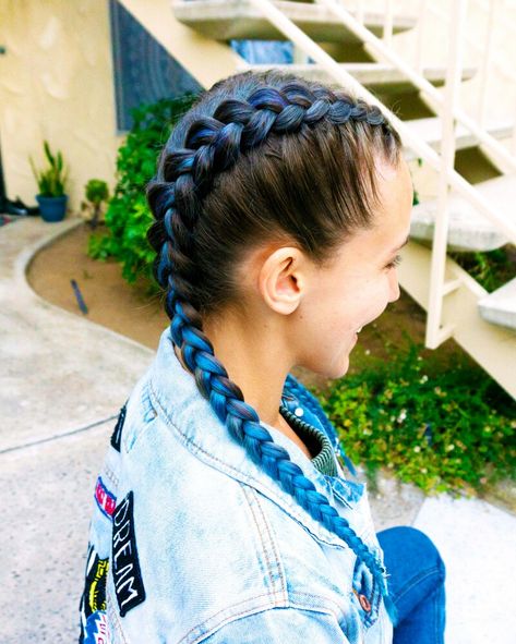 Double Dutch Braid With Extensions, Dutch Braids With Extensions, Two Dutch Braids, Dreamy Hair, Double Dutch Braid, Dutch Braid Hairstyles, Color Extensions, Dutch Braids, Double Dutch