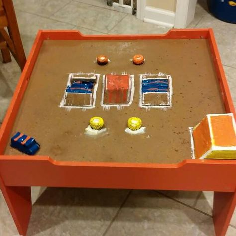 Diy monster truck arena for our sons birthday Monster Truck Arena, Diy Monster Truck, Hot Wheels Bedroom, Monster Jam Toys, Monster Jam Party, Diy Monsters, Monster Truck Party, Truck Party, Bracelet Craft Diy