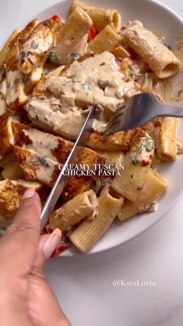 Creamy Tuscan Chicken Pasta, Creamy Tuscan Chicken, Tuscan Chicken Pasta, Tuscan Chicken, Easy Healthy Meal Prep, Health Dinner Recipes, Food Recepie, Chicken Dishes Recipes, Sunday Dinner