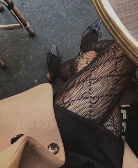 Gucci tights, fashion tights, Designer tights Gucci Tights, Designer Tights, Boujee Aesthetic, Make Beauty, Classy Aesthetic, Fashion Tights, Pretty Lingerie, Tights Outfit, Black Tights