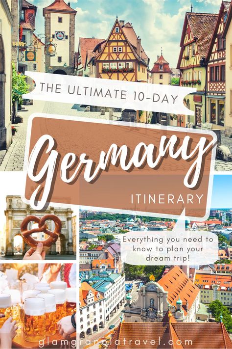 Check out this tried and true itinerary guide to spending the perfect (in my humble opinion) 10 days in Germany! If you're planning a bucket list trip to Germany and unsure where to go, start here for some important basic info. From Berlin to Bavaria, this post will provide all the travel inspiration you need to get started! #travel #germany #europe #munich #berlin Germany Itinerary, Trip To Germany, Oktoberfest Germany, Munich Travel, German Travel, Germany Travel Guide, Germany Vacation, France Itinerary, Europe Holidays