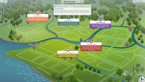 Willow Creek, Sims 4 Build, Sims 2, The Sims 4, The Sims, Sims 4, Map, Google Search, How To Plan