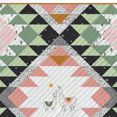 Art Gallery Fabrics® on Instagram: "Discover the mesmerizing fun fusion of a Fabric Panel, Half Square Triangles, and the adorable nature of llamas, all wrapped up in a FREE quilt pattern featuring prints from our enchanting Pacha collection! 🧵💖🦙 ⁠ ⁠ Let your imagination soar and create a quilt that's as adorable as it is one-of-a-kind. 🪡⁠ ⁠ Discover the FREE "Inquita" Quilt Pattern in our Link in bio. 🔗⁠ ⁠ #ArtGalleryFabrics #AGFPacha #AGFFreePatterns #QuiltLove #ModernQuilting #QuiltingIsMyTherapy #FabricAddict #QuiltersOfInstagram #FabricPanel" Half Square Triangles, Fabric Panel, Panel Quilts, Art Gallery Fabrics, Quilt Patterns Free, Fabric Panels, Modern Quilts, Quilt Pattern, Triangles