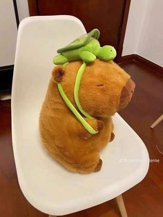 Capybara Plushies, Smiling Video, Turtle Backpack, Capybara Plush, Enjoying Life, Cute Stuffed Animals, Cute Plush, Cute Dolls, Plush Dolls