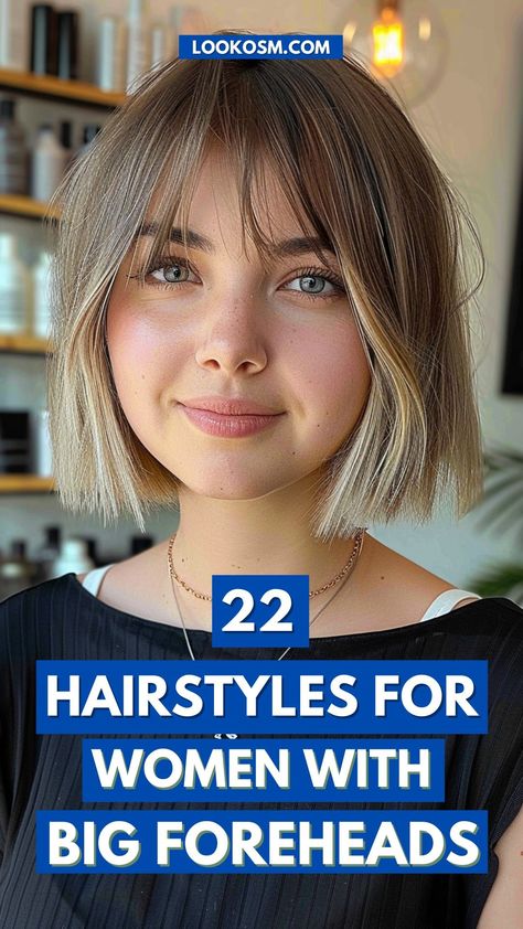 22 Hairstyles for Women Embracing Their Big Foreheads Head Bangs Hairstyle, High Forehead Hairstyles Long, Haircuts For Long Forehead For Women, Short Hair For Big Forehead For Women, Short Hair Large Forehead, Hair For Wide Forehead, Big Forehead Bob Haircut, Fine Hair Big Forehead Haircuts, Short Hair High Forehead