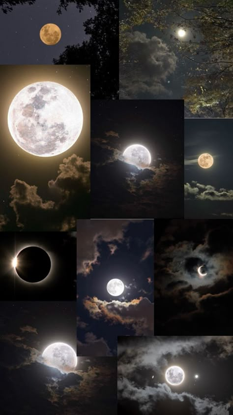 Moon lover Selenophile Aesthetic Wallpaper, Dark Moon Aesthetic, Selenophile Aesthetic, Lover Background, Moon Collage, Moon And Stars Wallpaper, Nature Collage, Blue Moon Photography, Moon Lover