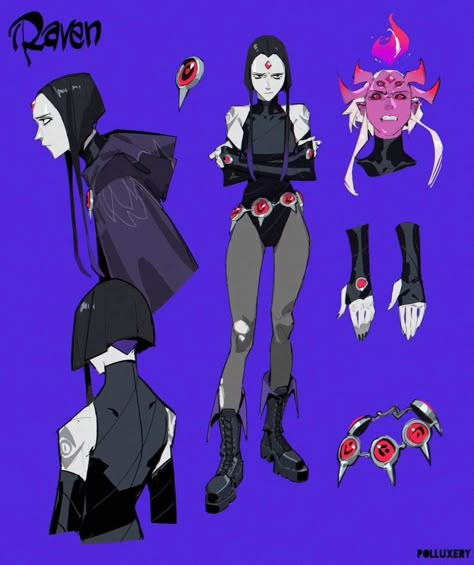 Raven Redesign, Art Dc Comics, Teen Titans Raven, Titans Fanart, Teen Titans Fanart, Univers Dc, Raven Teen Titans, Dc Art, Dc Comics Characters