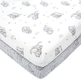 Dunelm | Bedding, Curtains, Blinds, Furniture & More Nursery Cot Bedding, Dumbo Nursery, Disney Baby Rooms, Soft Nursery, Mini Crib Sheets, Cot Quilt, Shades Of Light Blue, Mini Crib, Fitted Crib Sheet