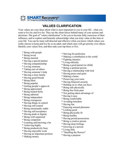 Values Clarification, Values Worksheet, Counseling Interventions, Feelings List, Group Therapy Activities, Counseling Worksheets, Feeling Let Down, Creating A Bullet Journal, Values Education