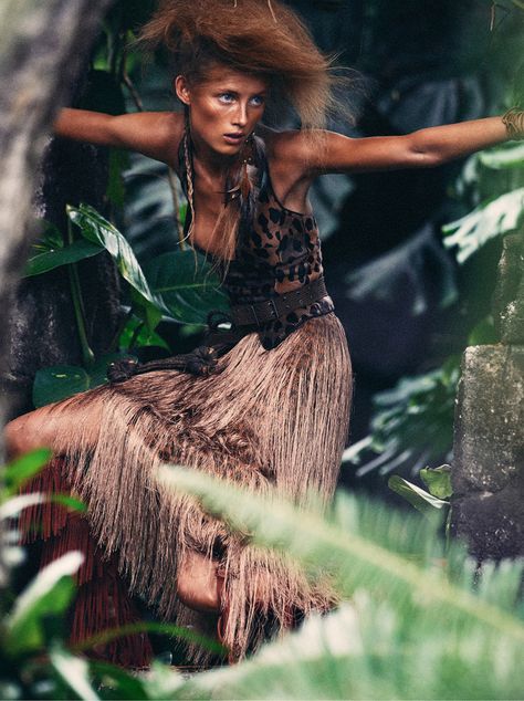 Mikael Jansson, Armani Cosmetics, Jungle Fashion, Dutch Models, Saskia De Brauw, Rianne Van Rompaey, Cameron Russell, Julia Stegner, Vogue Art