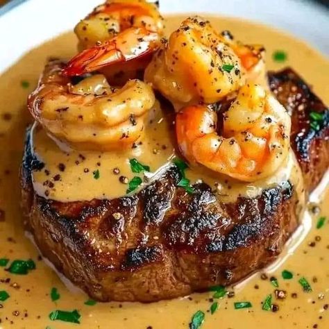 Gordon Ramsey🍖🌮🍕 | Steak in Creamy Cajun Shrimp Sauce (Surf and Turf) 😋 | Facebook Pappadeaux Alexander Sauce Recipe, Creamy Cajun Shrimp Sauce, Cajun Shrimp Sauce, Creamy Cajun Shrimp, Recipes Steak, Seafood Dish Recipes, Gordon Ramsay Recipe, Shrimp Sauce, Steak And Shrimp