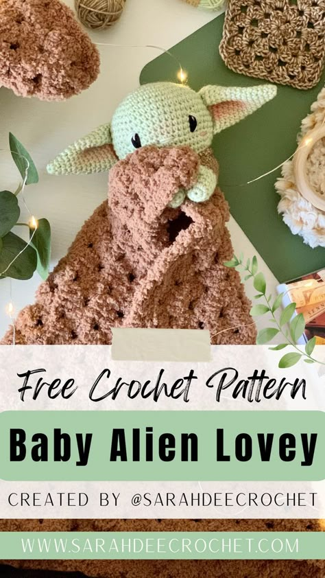 Crochet Woodland Lovey Free Pattern, Crochet Disney Lovey Pattern, Crotchet Baby Loveys, Yoda Lovey Crochet Pattern, Easy Lovey Blanket Crochet Free Pattern, Crochet Dragon Lovey, Loveys Crochet Free, Crochet Baby Lovey Free Pattern Easy, Lovies Crochet Free Pattern