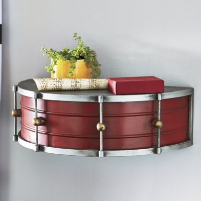 Drum Shelf, Repurposed Instruments, Drum Decor, Drum Studio, Drum Lessons For Kids, Drum Craft, Drums Artwork, Music Furniture, Drum Chair