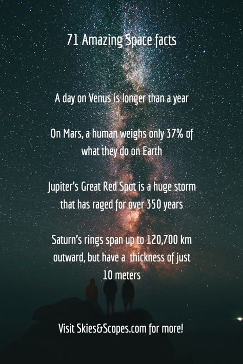 71 mind-blowing facts about space, the planets and the stars! Outer Space Facts, Facts About Space, Science Facts Mind Blown, Fun Facts Mind Blown, Astronomy Facts, Space Facts, Cool Science Facts, Need To, Mind Blowing Facts