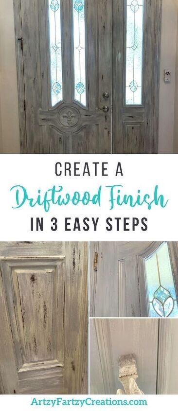 3 Easy Steps to a Driftwood Finish | Hometalk Tinted Primer, Glidden Paint, Vintage Hutch, Driftwood Stain, Diy Driftwood, Weathered Wood Finish, Stair Makeover, Diy Scrapbook Paper, Driftwood Mirror