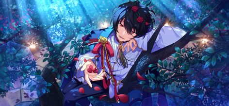 Ritsu Sakuma/Gallery | The English Ensemble Stars Wiki | Fandom Summer Knight, Ritsu Sakuma, Anime Wall Prints !!, Star Cards, Image Notes, Event Outfit, Ensemble Stars, Music Star, An Anime