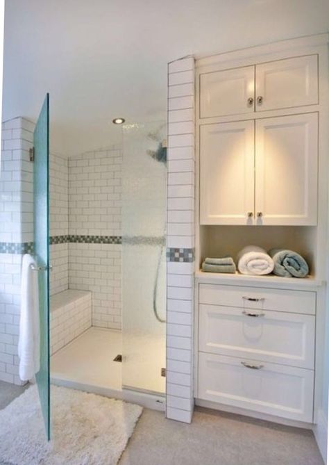 Farmhouse Bathroom Remodel, Bathroom Closet, Bathroom Remodel Shower, Bathroom Remodel Designs, Bathroom Layout, Bath Room, Shower Remodel, Bathroom Renos, Dream Bathroom