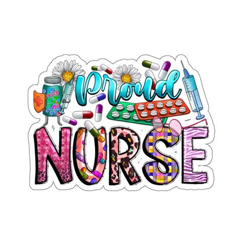 Funny Nurse Stickers, Nurse Stickers Vinyl Decals, Nurse Vinyl Decals Zazzle, Nurse Humor Stickers, Nurse Decals, Stickers Colorful, Colorful Stickers, Nurse Stickers, Kiss Cut Stickers