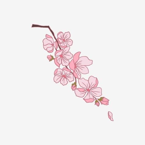 falling pink cherry blossom illustration Cherry Blossom Cartoon, Blossom Cartoon, Cherry Blossom Illustration, Cherry Blossom Clipart, Blossom Illustration, Cherry Blossoms Illustration, Blossom Cherry, Ad Illustration, Pink Cherry Blossom